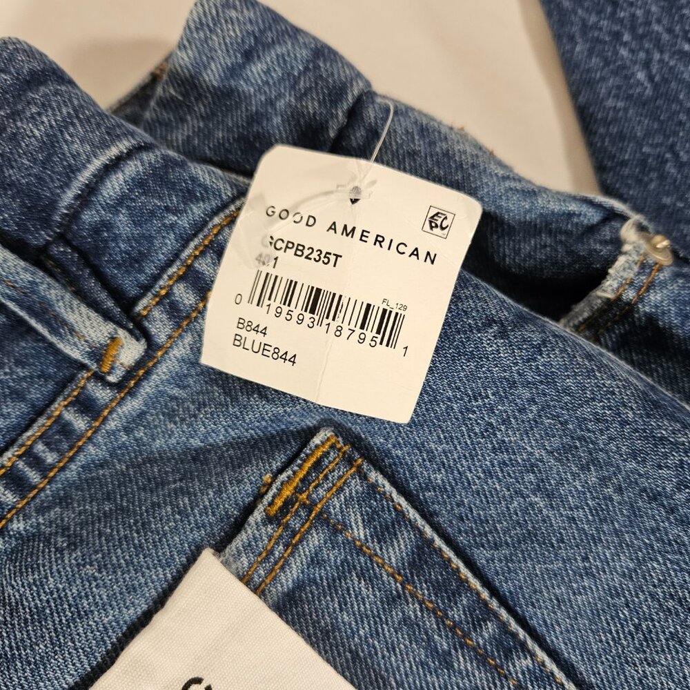 Good American Good Classic Blue Jeans Cropped Skinnish Fit Women's Size 4/27 NEW - Picture 3 of 8
